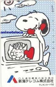 Scheda telefonica snoopy - scheda,